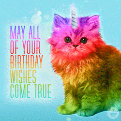 gif birthday unicorn happy birthday cat animated gif on gifer by medium
