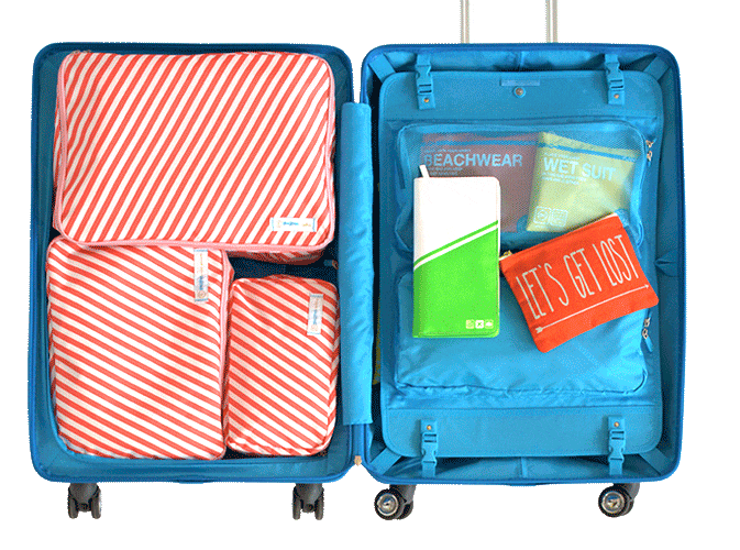 spacepak suitcase gif travel pinterest suitcase packing cubes medium