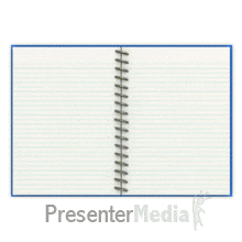 notebook paper scraps a powerpoint template from presentermedia com medium