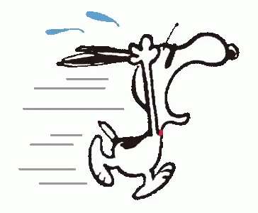 snoopy running gif snoopy running screaming discover share medium