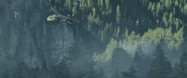 watch a 9 metre wolf pounce on a helicopter in rampage s chaotic medium