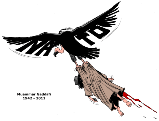 political cartoon muammar gaddafi 1942 2011 the red phoenix medium