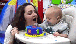 babies middle finger cake mom birthday baby thuglife funny lol gif small