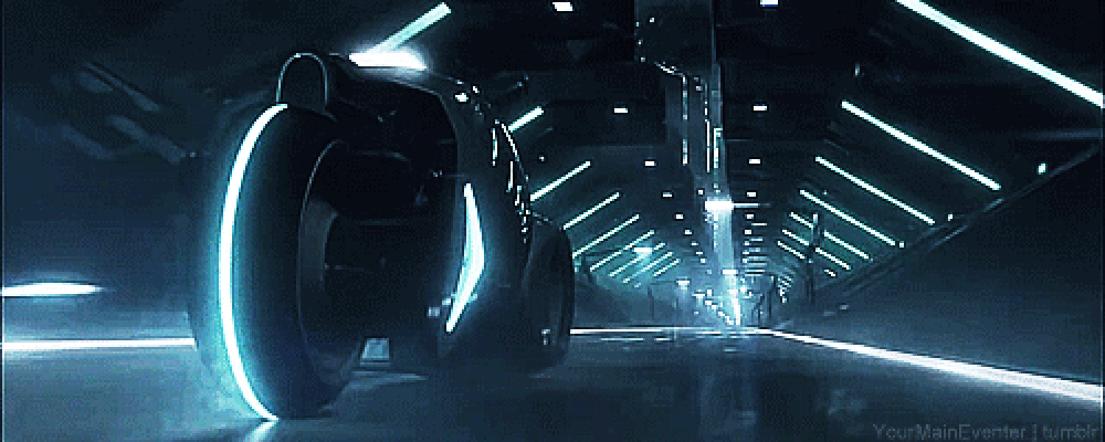 tron legacy light cycle sci fi city streets gif small