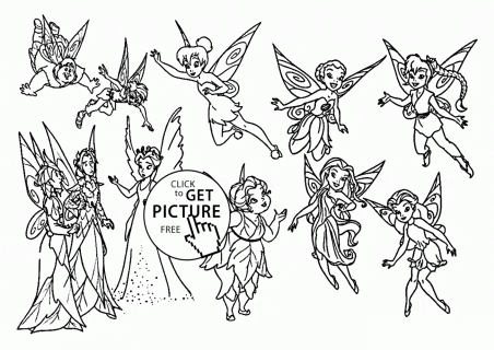 fairies movie coloring page for kids for girls coloring pages small