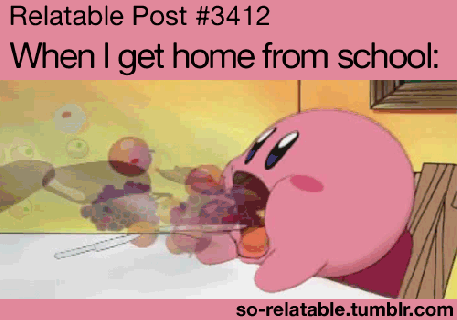 gif gifs food school relate kirby relatable so relatable small