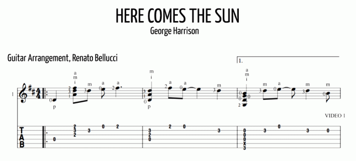 mangore bellucci guitars george harrison here comes the sun tab small