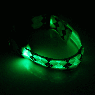 high quality dog led personalised collar polyester pet small