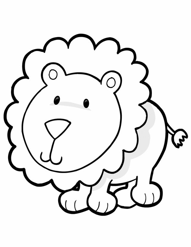 animal coloring pages for kids lions free printable and coloring small