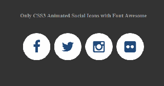 only css3 animated social icons with font awesome small