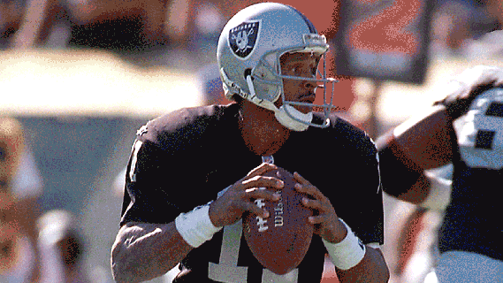 the first black starting quarterback for each nfl team and how long he lasted undefeated oakland raider logo history
