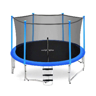 zupapa 15 14 12 10ft kids trampolines 425lbs weight capacity with enclosure net include all accessories outdoor backyard trampoline north star umbrella small