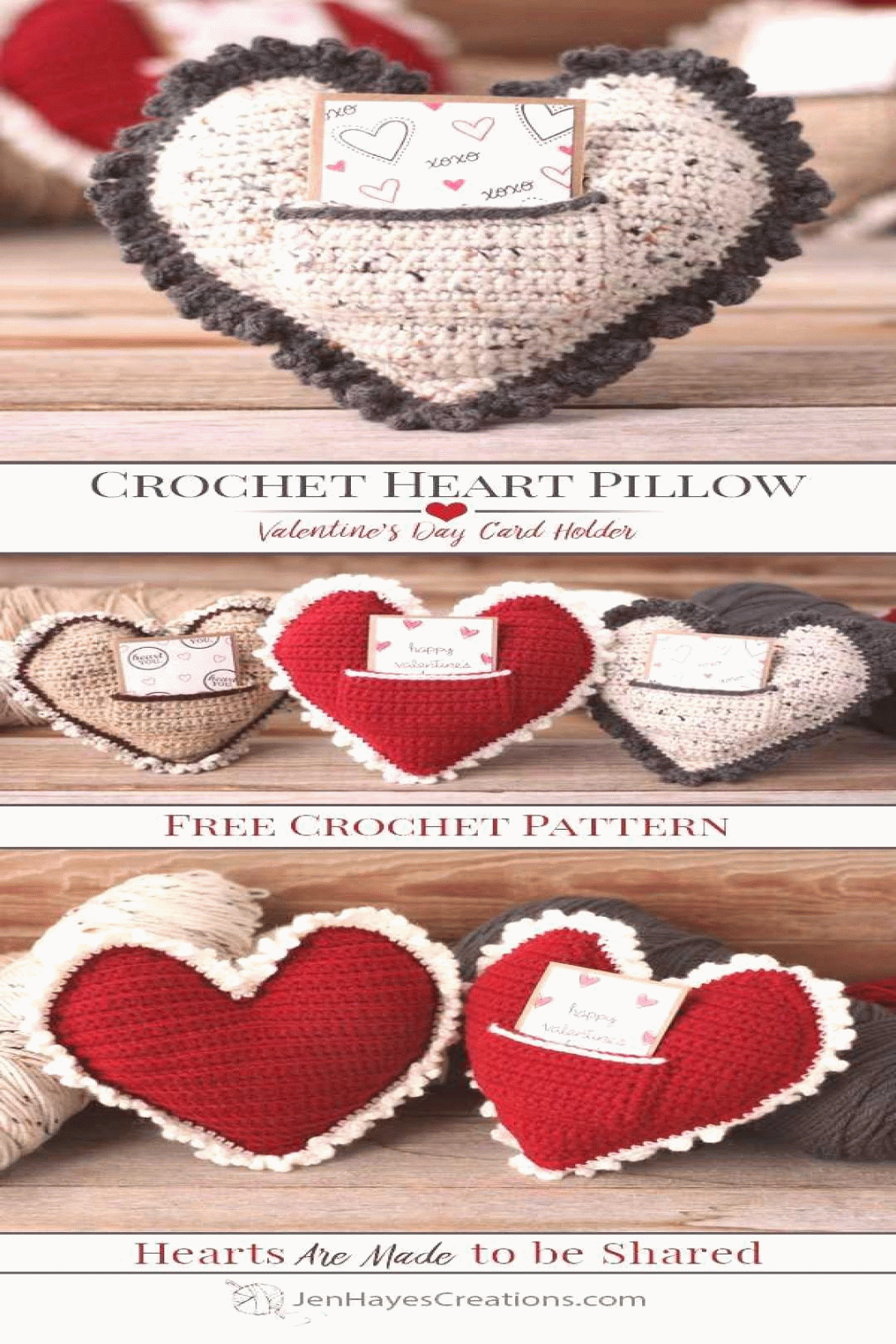 free crochet heart pillow pattern jen hayes creations the small