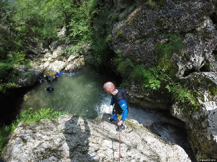 awesome canyoning in slovenia on make a gif small