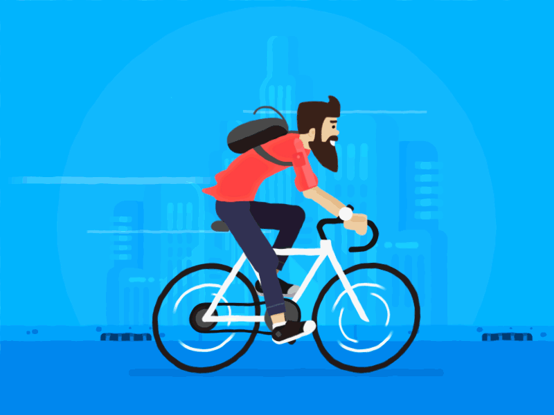 cyclist hipster animation illustrators and illustrations small