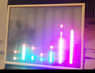 graphic equalizer display using esp8266 12 msgeq7 and ws2812 small