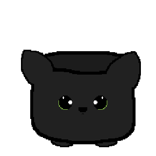 pixilart black marshmallow cat by mellowet gif small