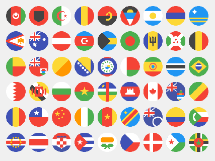 simplified country flags by vince smigiel dribbble small