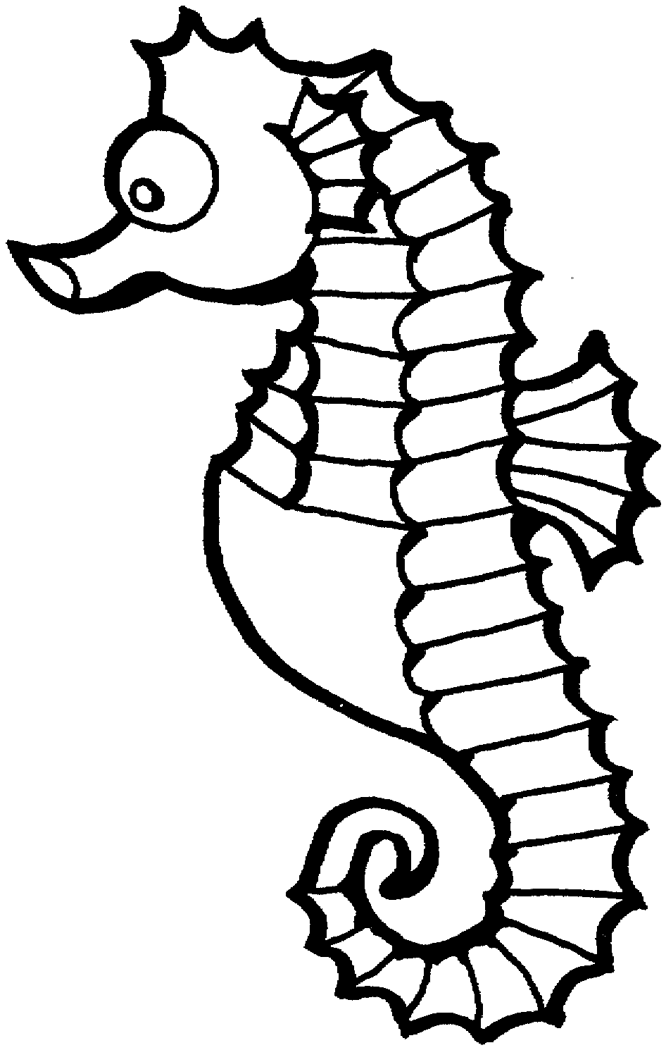 friends across america free printable coloring page sea horse small