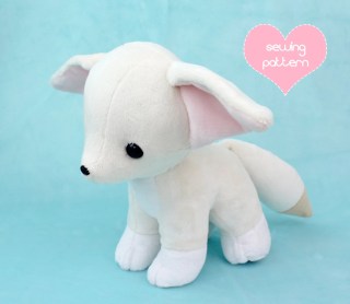 pdf sewing pattern baby fennec fox stuffed animal with video small