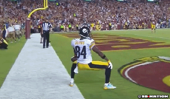 antonio brown wants offensive linemen in his td celebrations now small