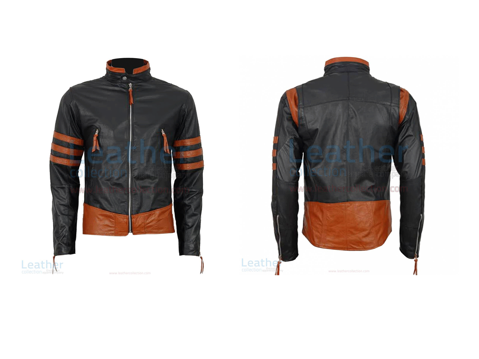 x men wolverine origins biker style black leather jacket wolverine small