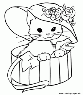 for girls cats kitten coloring pages printable small