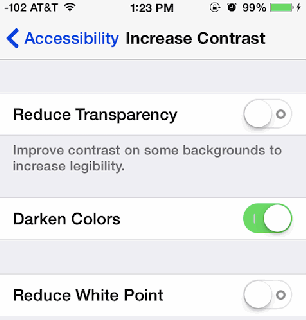 use darken colors to increase text color contrast in ios small