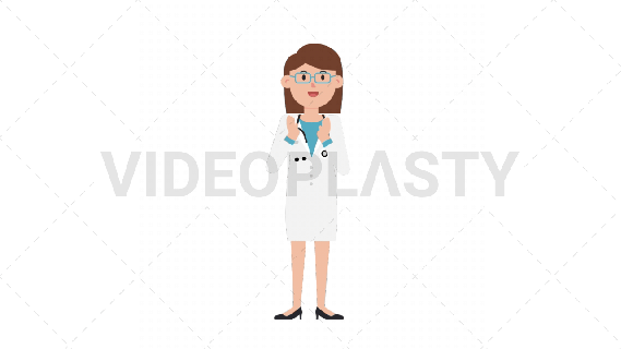 white female doctor disapprove stock gifs videoplasty clapping hands moving small