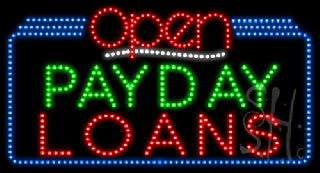 payday loans open animated led sign check cashing small