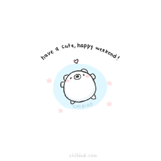 happy weekend from a tiny polar bear to you chibird small