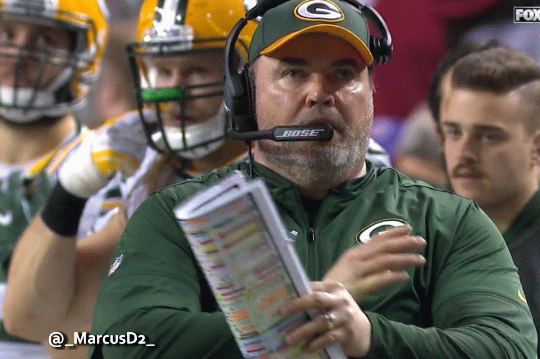 sport gifs videos mike mccarthy reaction green bay packers vs small