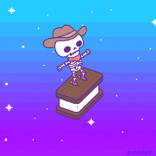 ice cream sandwich skeleton gif by 100 soft find small