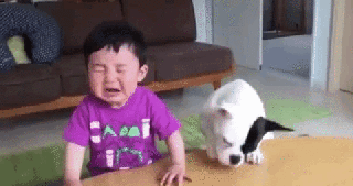 dog food baby crying howling monster gif small
