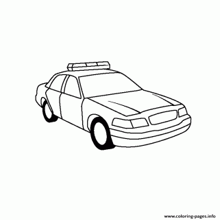police car simple easy coloring pages printable small