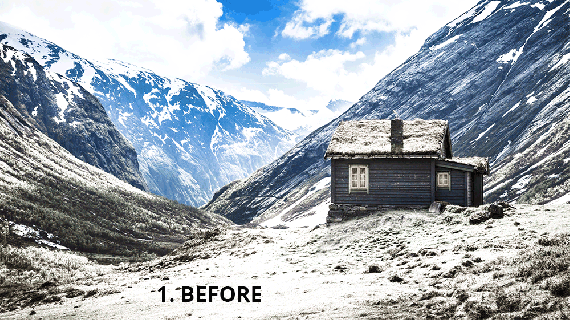 how to create a winter scene in photoshop graphicadi small