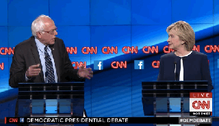 bernie sanders faced off with clinton on capitalism hillary small
