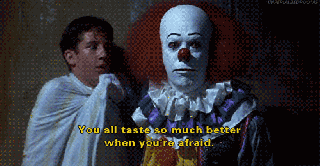 david jones every time i see a scary clown gif it terrifies small