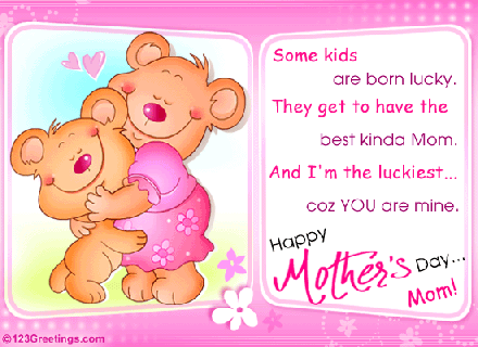 a cute teddy bear wish free happy mother s day ecards small