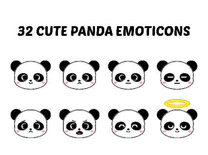 set of cute panda emoticons by miracle valentine on dribbble funny pictures with captions small