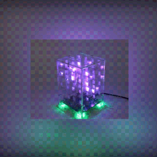 4x4x4 dual color led cube 3d light square electronic diy small