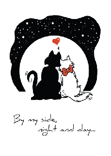 our anniversary two cats at night free happy anniversary ecards small