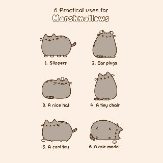pusheen 6 practical uses for marshmallows marshmallow gif small