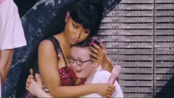 nicki minaj s perfect breasts console a young fan can cure the sick small