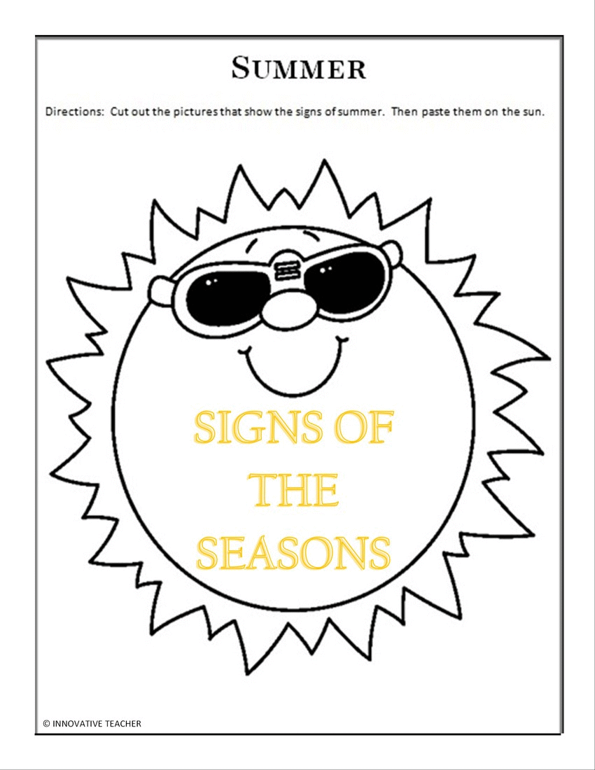 signs of the seasons teacher activities and students small