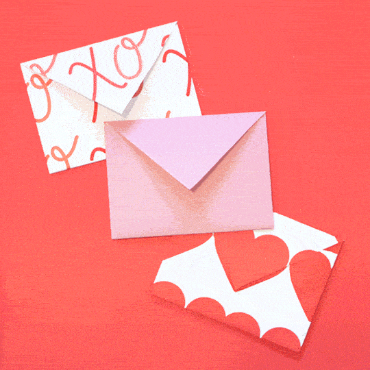 make these adorable envelopes that start as hearts crafts small