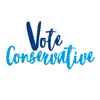 vote conservatives sticker by the conservative party for small