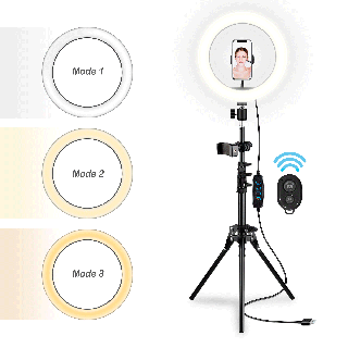 10inch led ring fill light photography live streaming camera video dimmble with triopd and phone clip walmart com art