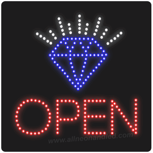 open diamond led sign size 16 h x 16 l x 1 d http www small