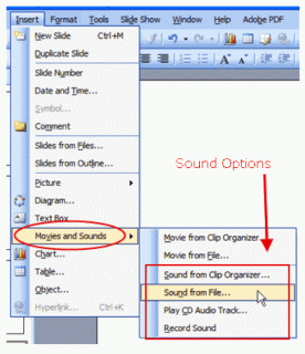 adding sound to powerpoint 2003 slide shows small